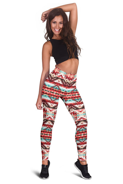 Aztec Western Style Print Pattern Women Leggings
