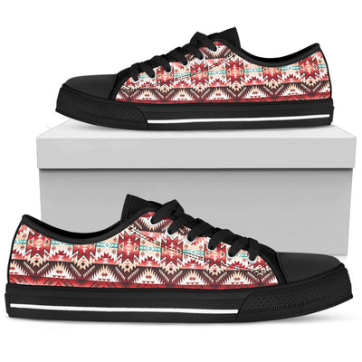 Aztec Western Style Print Pattern Women Low Top Shoes