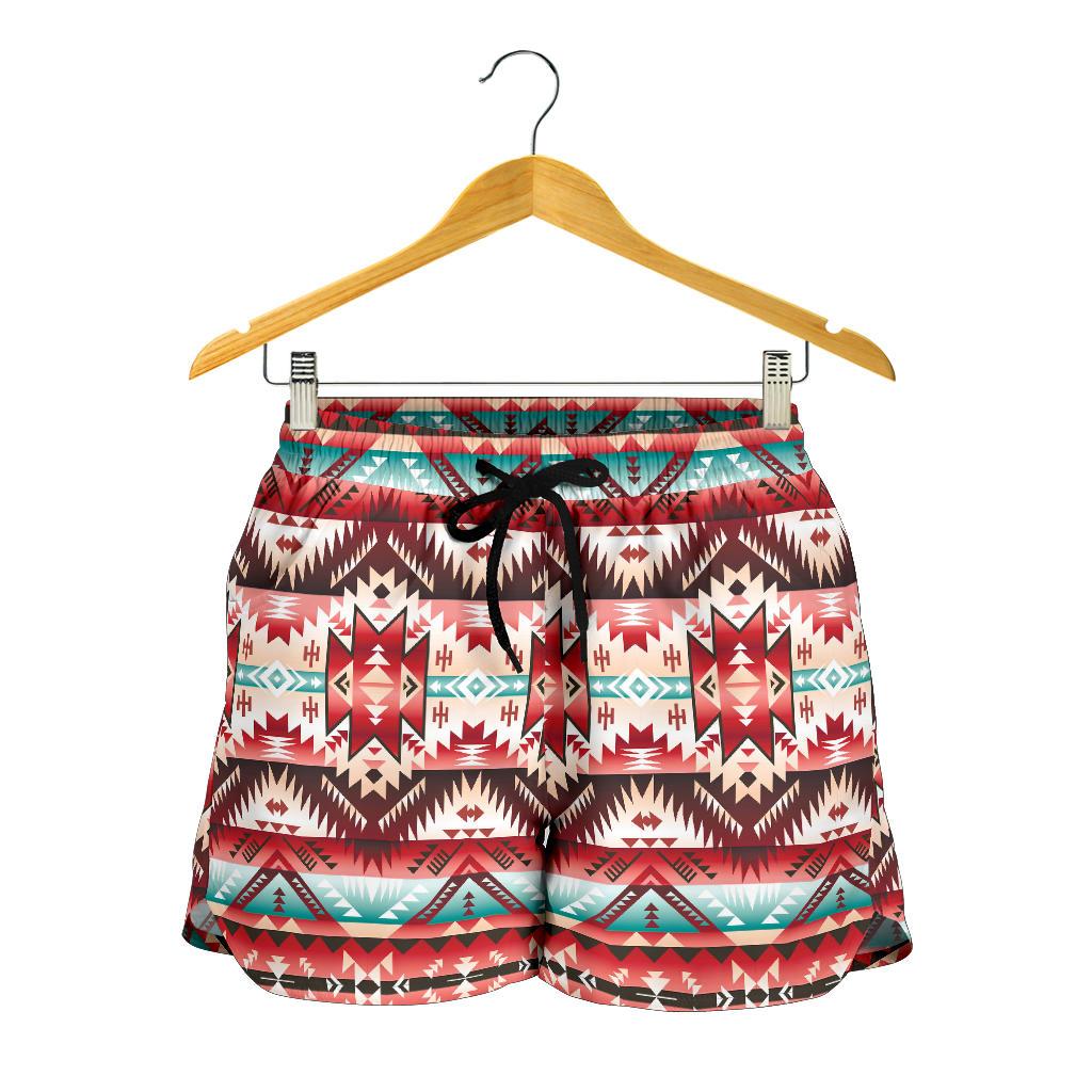 Aztec Western Style Print Pattern Women Shorts-JTAMIGO.COM