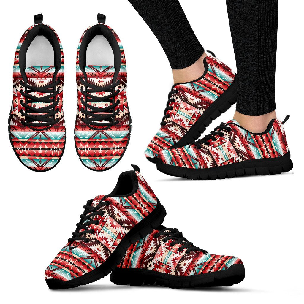 Aztec Western Style Print Pattern Women Sneakers Shoes