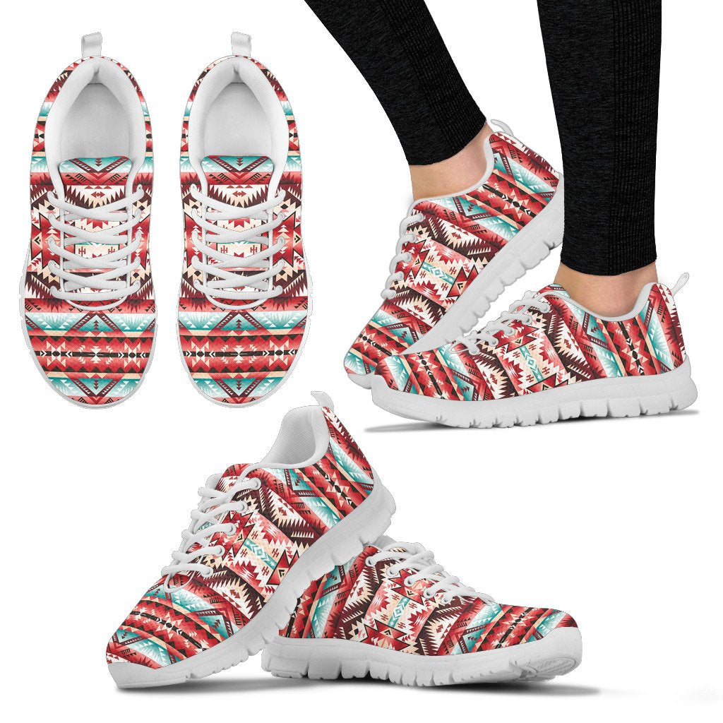 Aztec Western Style Print Pattern Women Sneakers Shoes