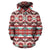 Aztec Western Style Print Pattern Zip Up Hoodie