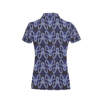 Capricorn Zodiac Pattern Print Design 03 Women's Polo Shirt