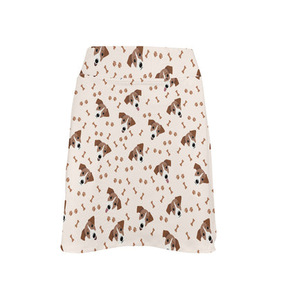 Russell Terriers Paw Print Design LKS303 17" Golf & Pickleball Skort with Pockets
