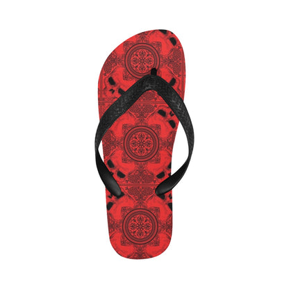 Bandana Red Print Design LKS304 Flip Flops