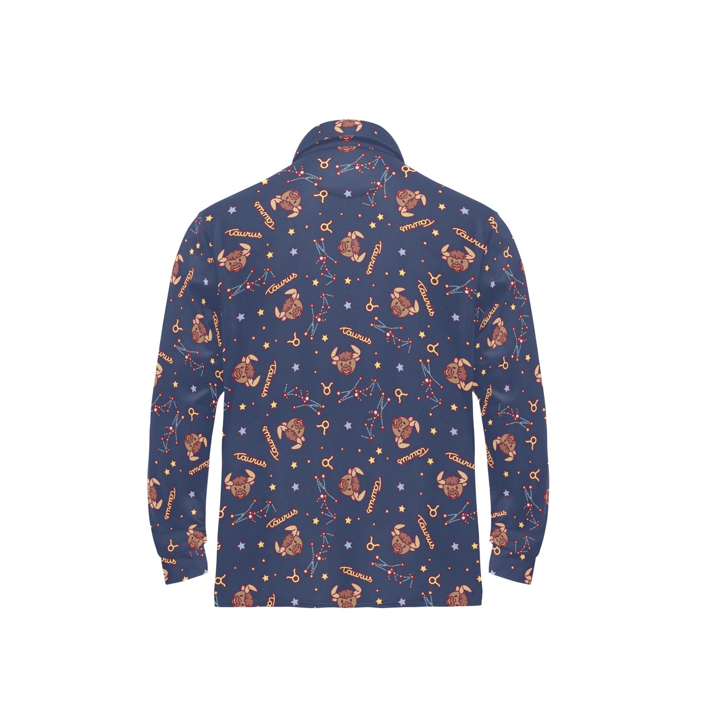 Taurus Print Design LKS304 Long Sleeve Polo Shirt For Men's