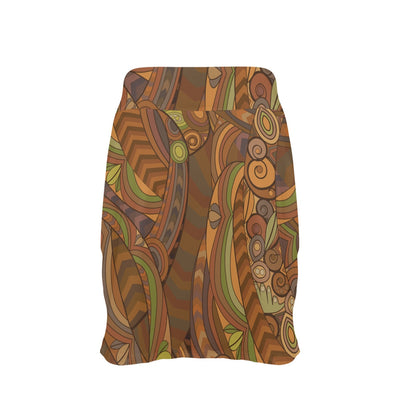 Maori Ornament Design Print 17" Golf & Pickleball Skort with Pockets