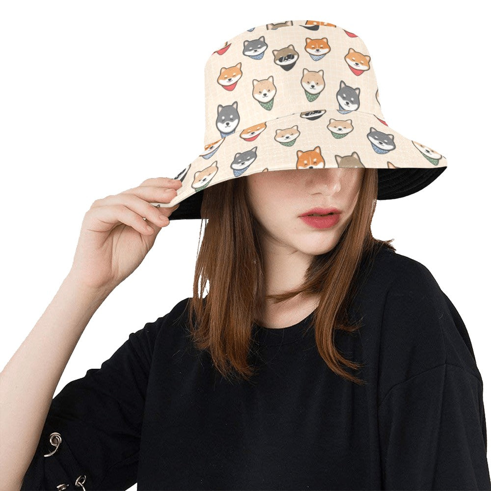 Shiba Inu Print Design LKS3010 Unisex Bucket Hat