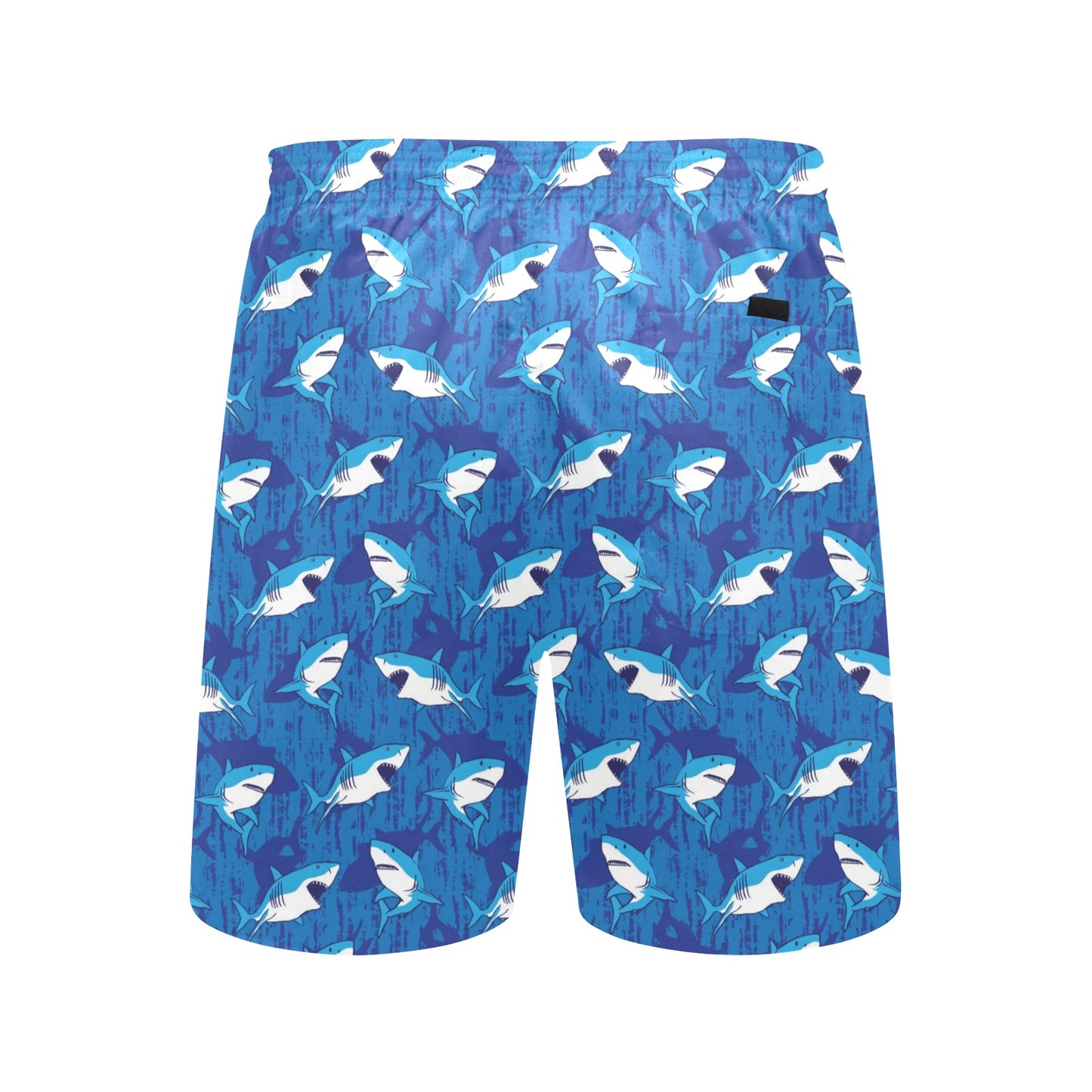 Shark Print Design LKS308 Men's Swim Trunks Beach Shorts