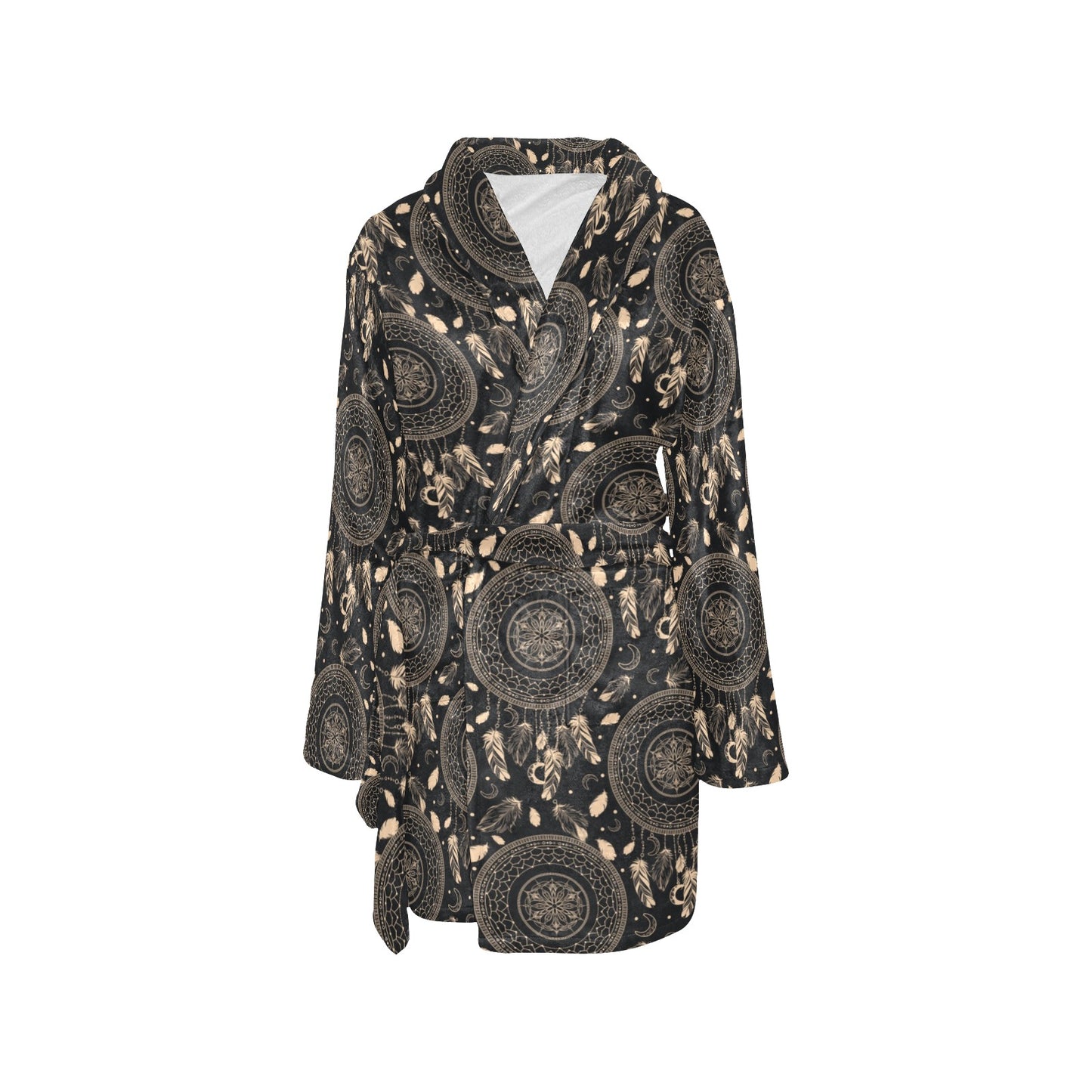 Dream Catcher Mandala Boho Moon Women's Fleece Robe