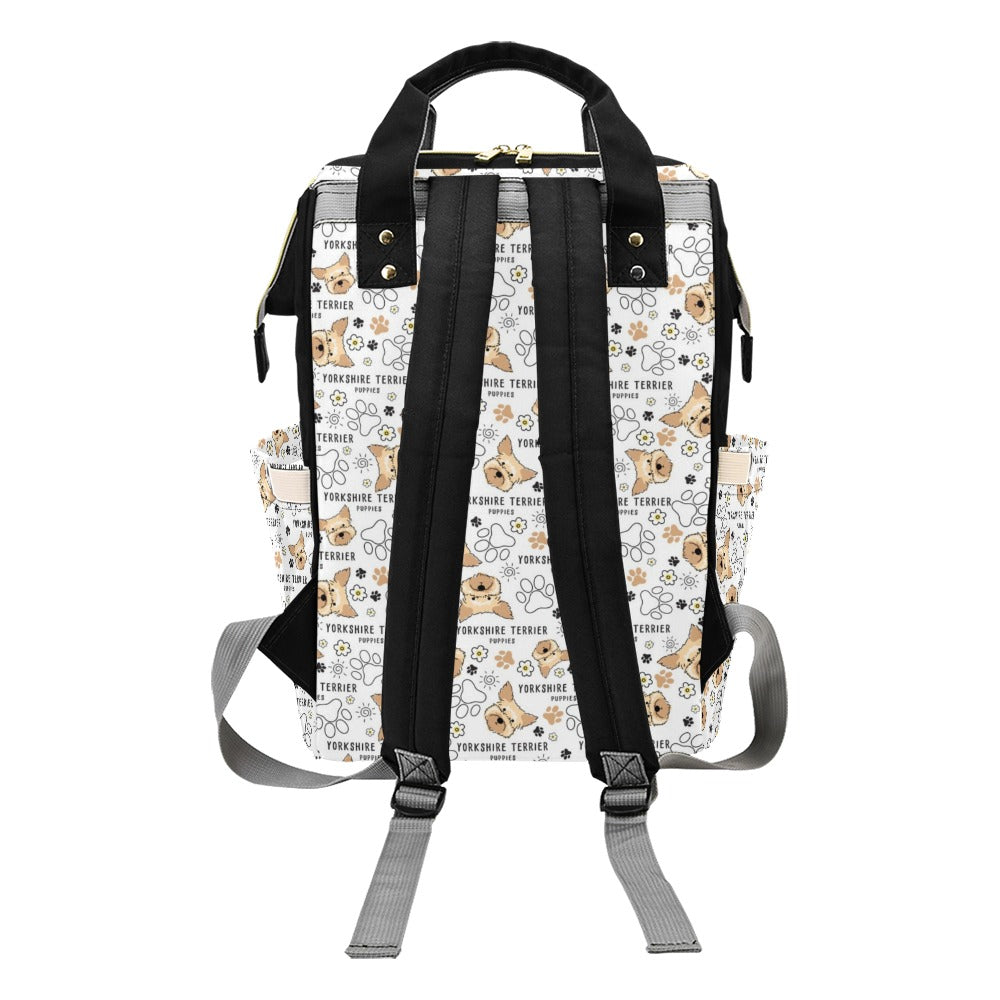 Yorkshire Terriers Print Design LKS308 Diaper Bag Backpack