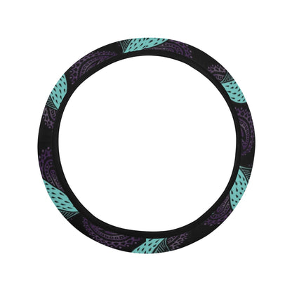 Tribal Pattern Print Design LKS3010 Steering Wheel Cover with Elastic Edge