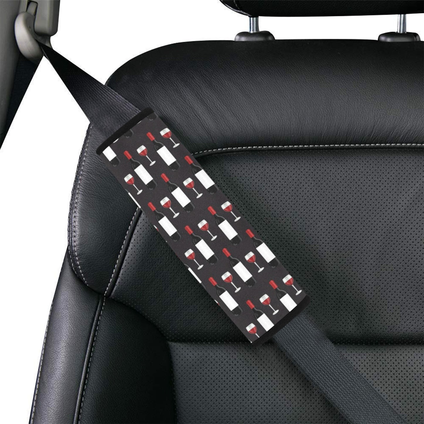 Wine Print Design LKS309 Car Seat Belt Cover