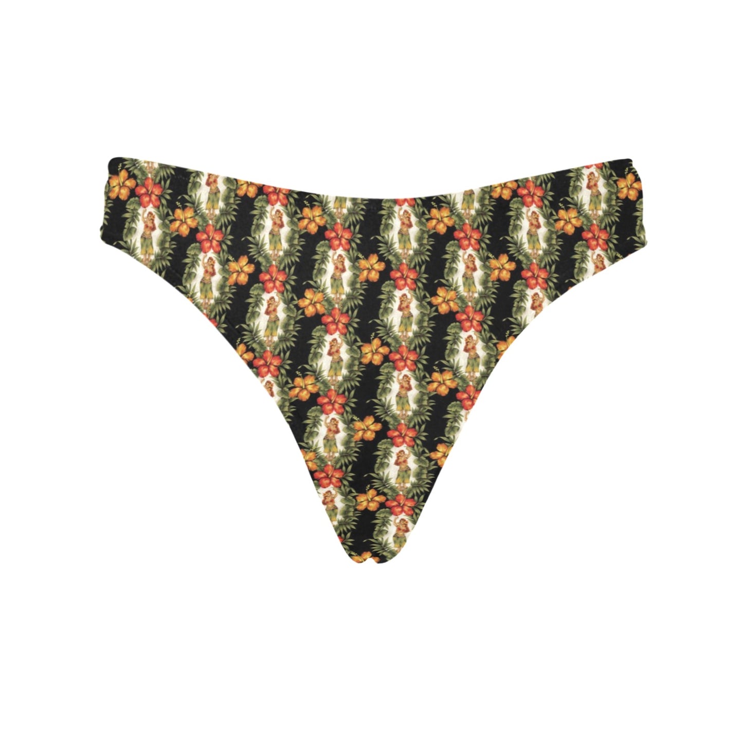 Hawaiian Flower Hula Hibiscus Print Women's Thongs