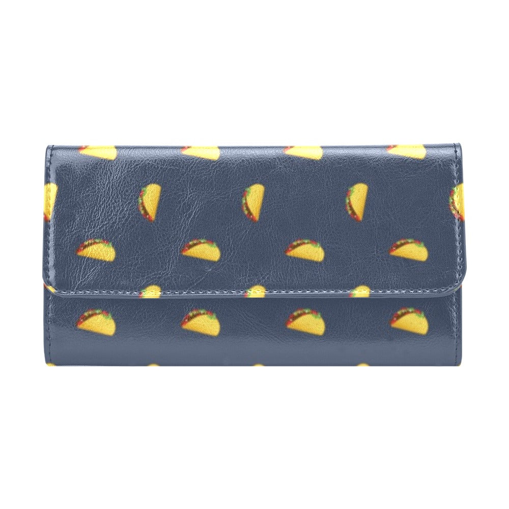 Taco Print Design LKS305 Women's Trifold Wallet