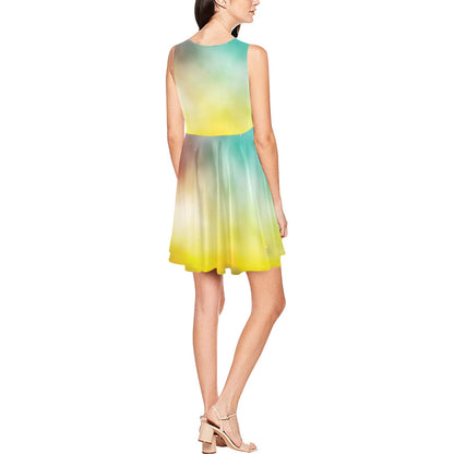 Nebula Pattern Print Design A04 Sleeveless Dress