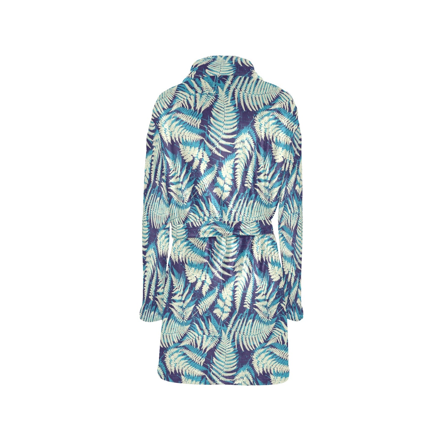 Fern Leave Summer Print Pattern Women's Fleece Robe