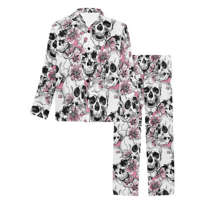 Cherry Blossom Pattern Print Design CB03 Men's Long Pajama Set
