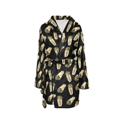 Burrito Print Design LKS303 Women's Fleece Robe