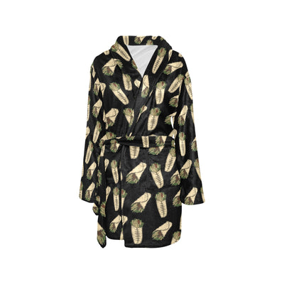 Burrito Print Design LKS303 Women's Fleece Robe