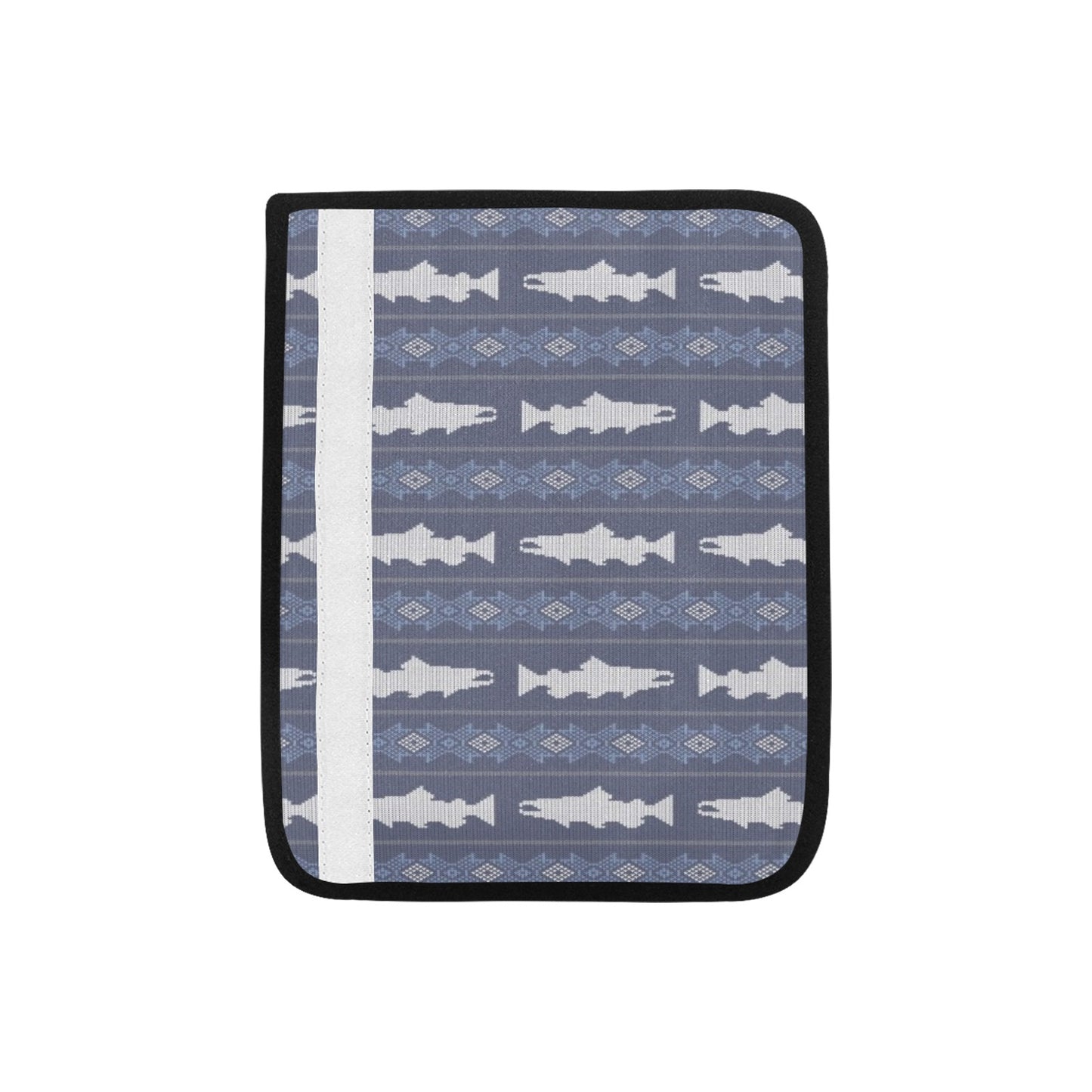 Salmon Fish Knit Style Print Design LKS304 Car Seat Belt Cover