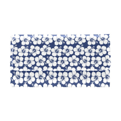 Hibiscus Blue Hawaiian Flower Pattern Women's Trifold Wallet