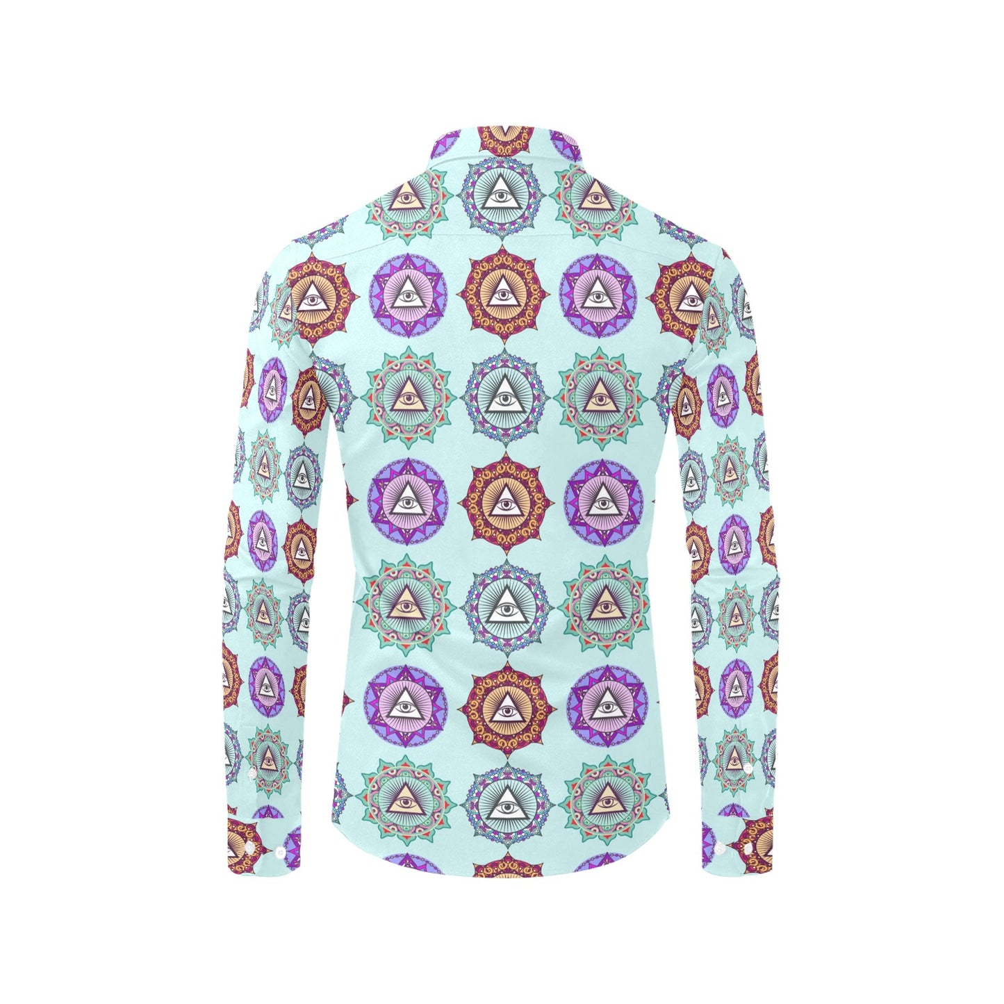 Third Eye Print Design LKS302 Men's Long Sleeve Dress Shirt
