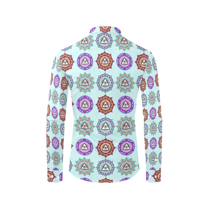 Third Eye Print Design LKS302 Men's Long Sleeve Dress Shirt