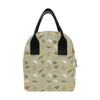 Seashell Beach Print Design LKS303 Insulated Lunch Bag