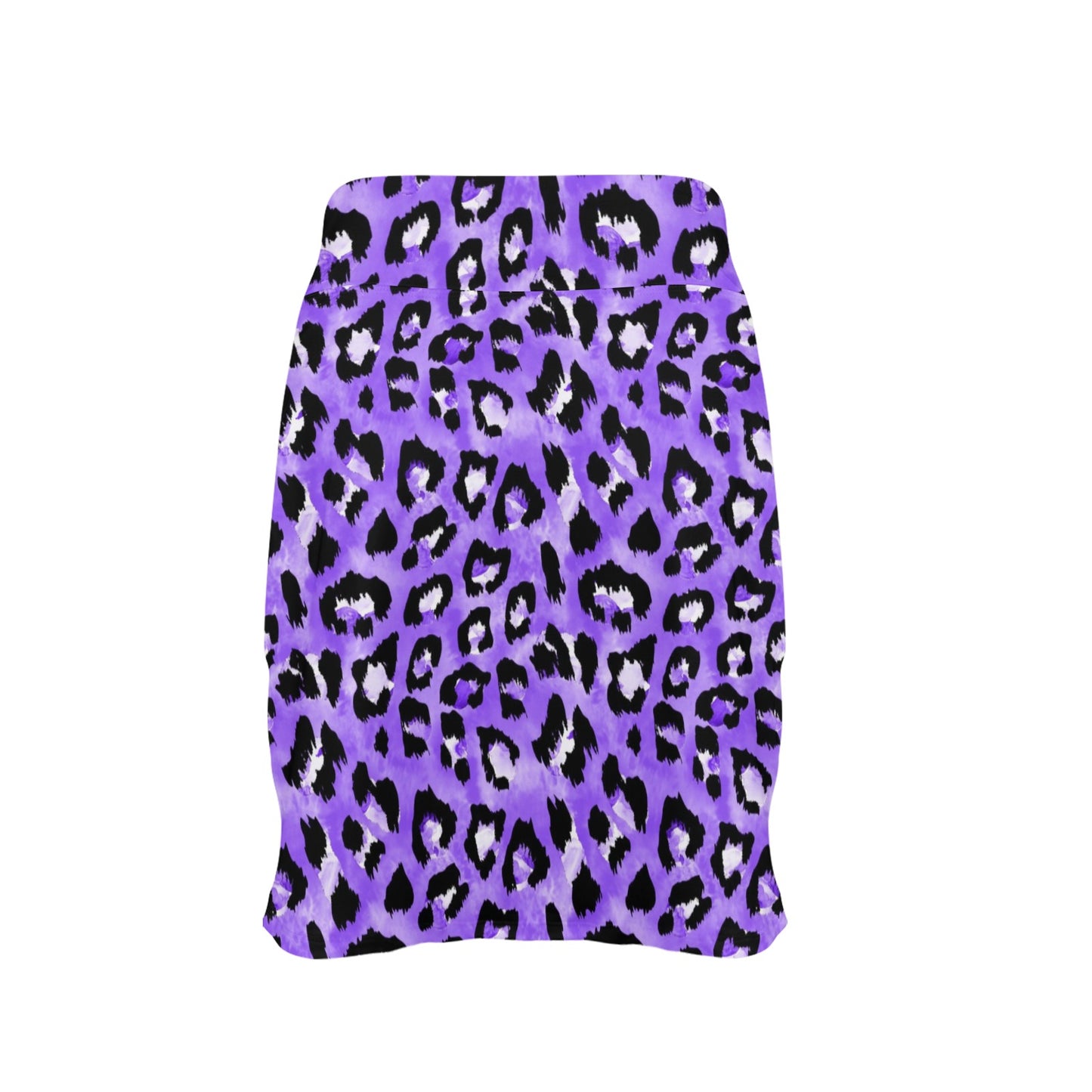 Leopard Purple Skin Print 17" Golf & Pickleball Skort with Pockets