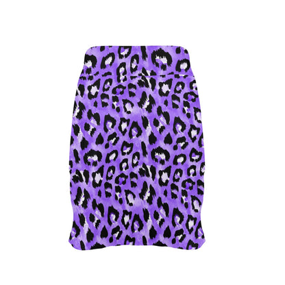 Leopard Purple Skin Print 17" Golf & Pickleball Skort with Pockets