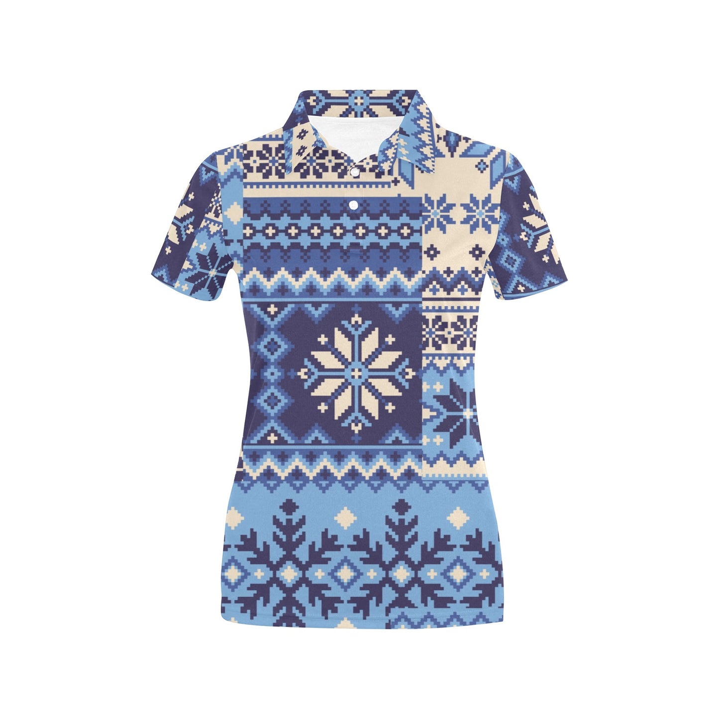 Nordic Pattern Print Design A04 Women's Polo Shirt