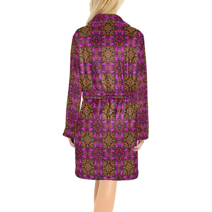 kaleidoscope Abstract Print Design Women's Fleece Robe