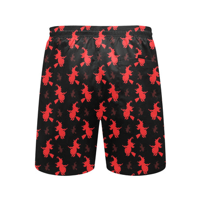 Witch Print Design LKS308 Men's Swim Trunks Beach Shorts