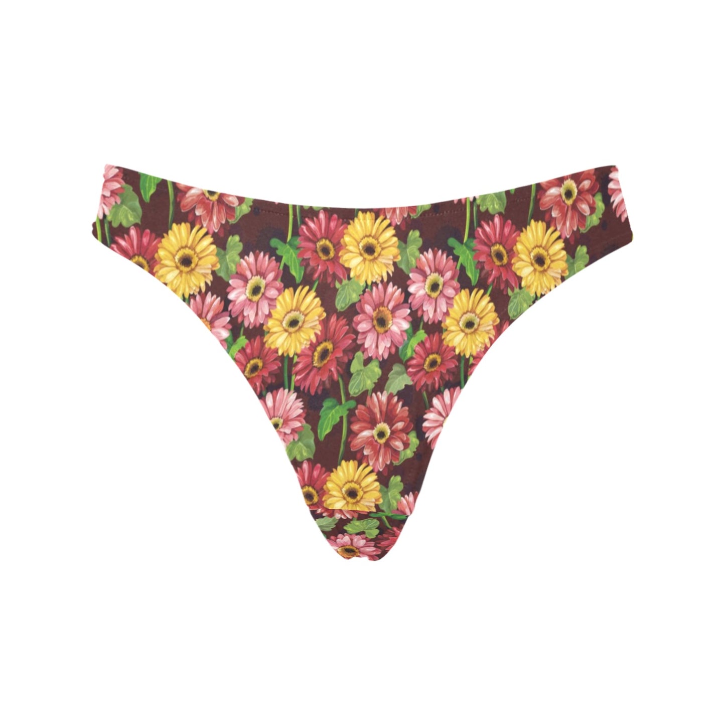 Daisy Gerbera Print Pattern Women's Thongs