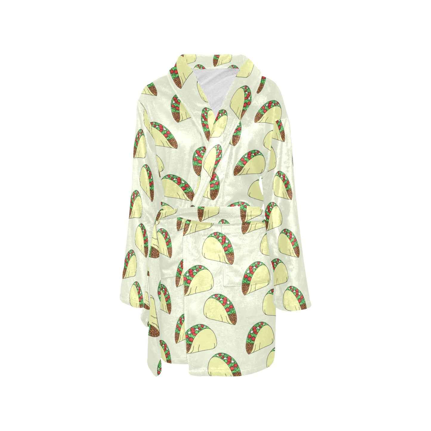 Taco Pattern Print Design TC05 Women's Fleece Robe