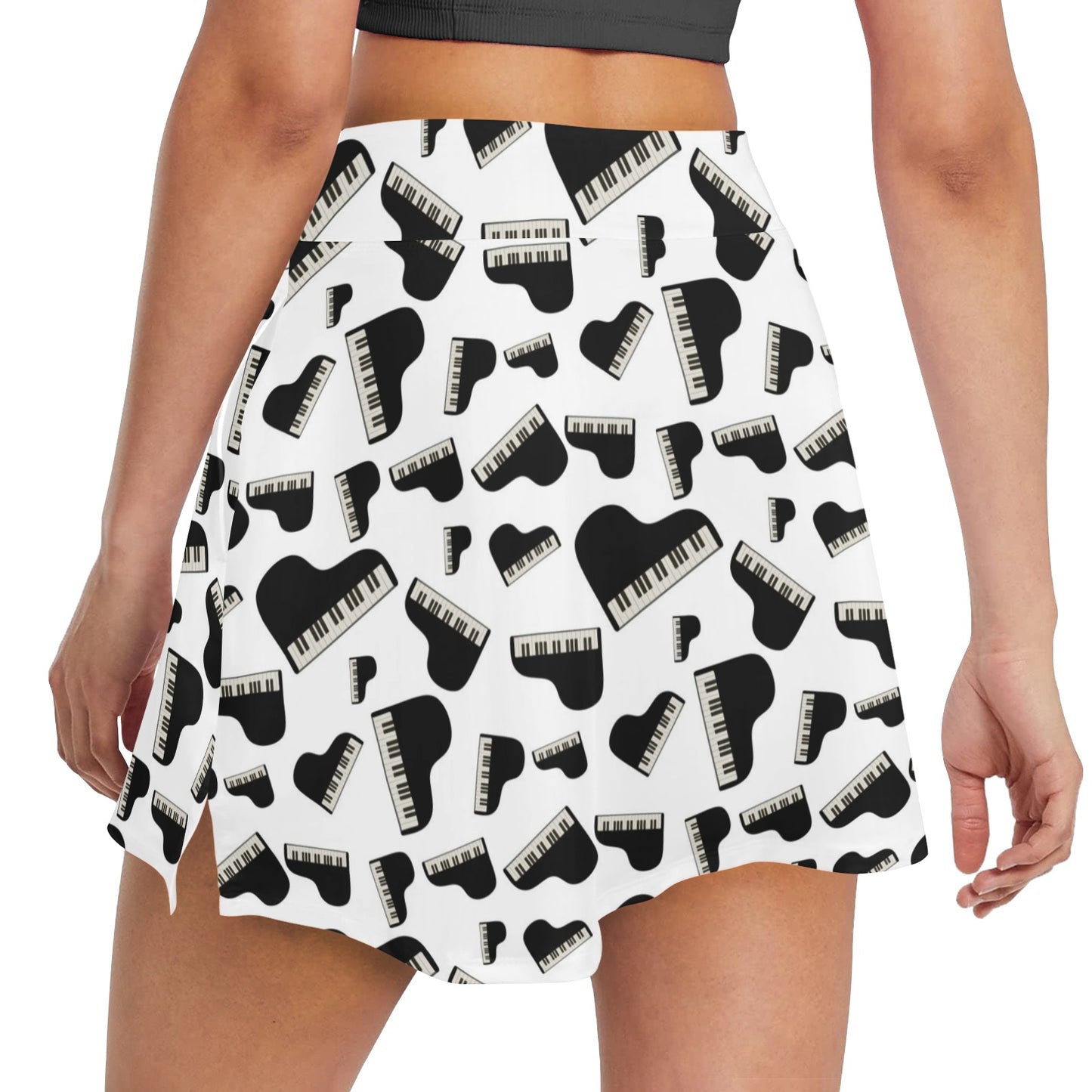 Piano Print Design LKS405 17" Golf & Pickleball Skort with Pockets