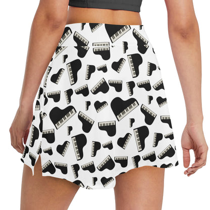 Piano Print Design LKS405 17" Golf & Pickleball Skort with Pockets
