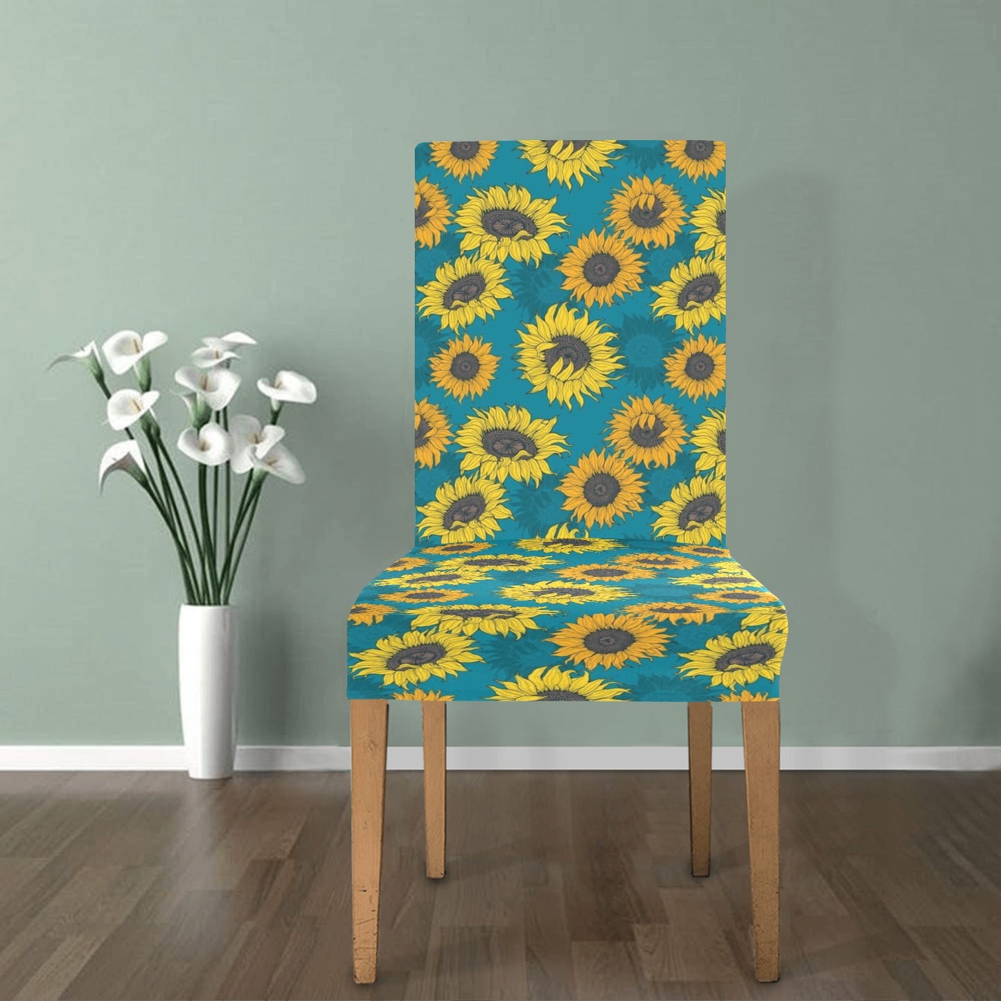 Sunflower Print Design LKS301 Dining Chair Slipcover