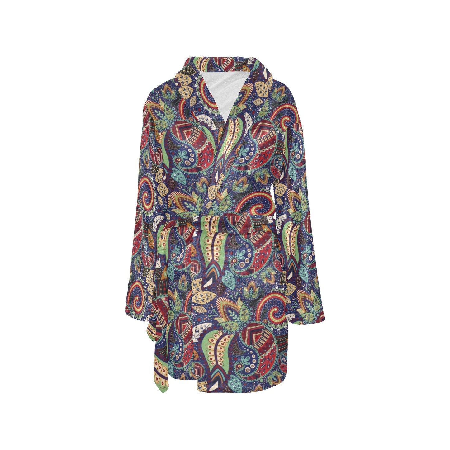 Paisley Boho Pattern Print Design A03 Women's Fleece Robe