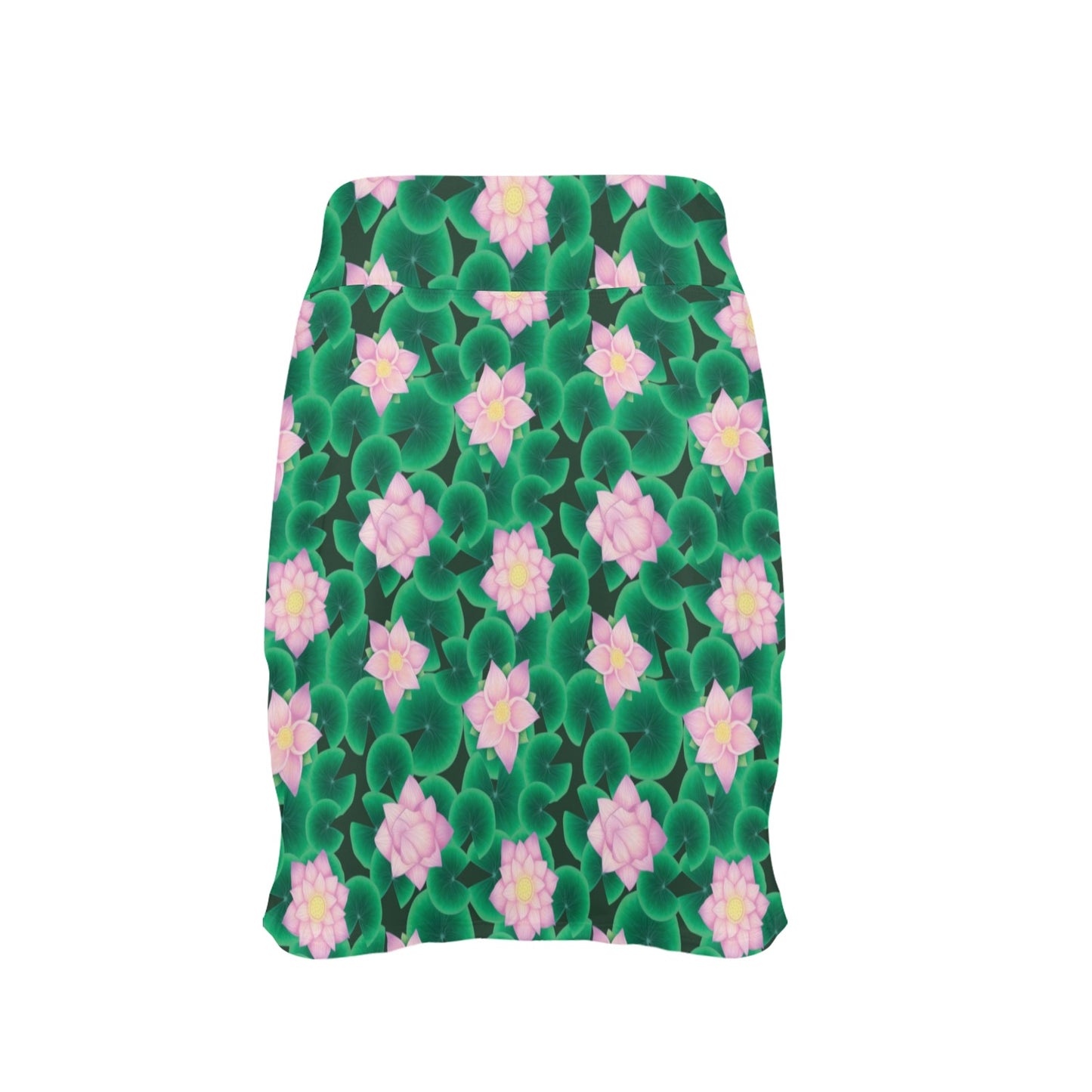 Water Lily Print Design LKS303 17" Golf & Pickleball Skort with Pockets