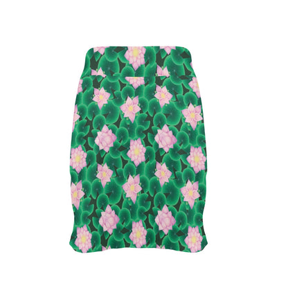 Water Lily Print Design LKS303 17" Golf & Pickleball Skort with Pockets