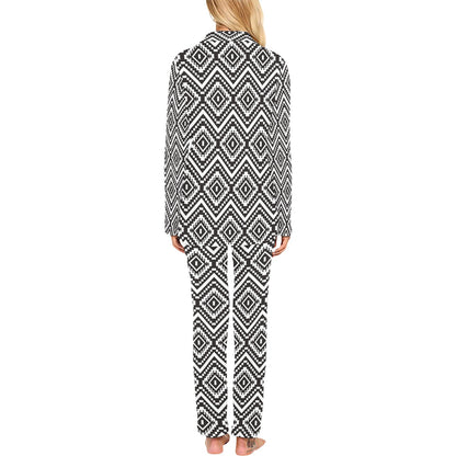 Tribal Pattern Print Design LKS303 Women's Long Pajama Set