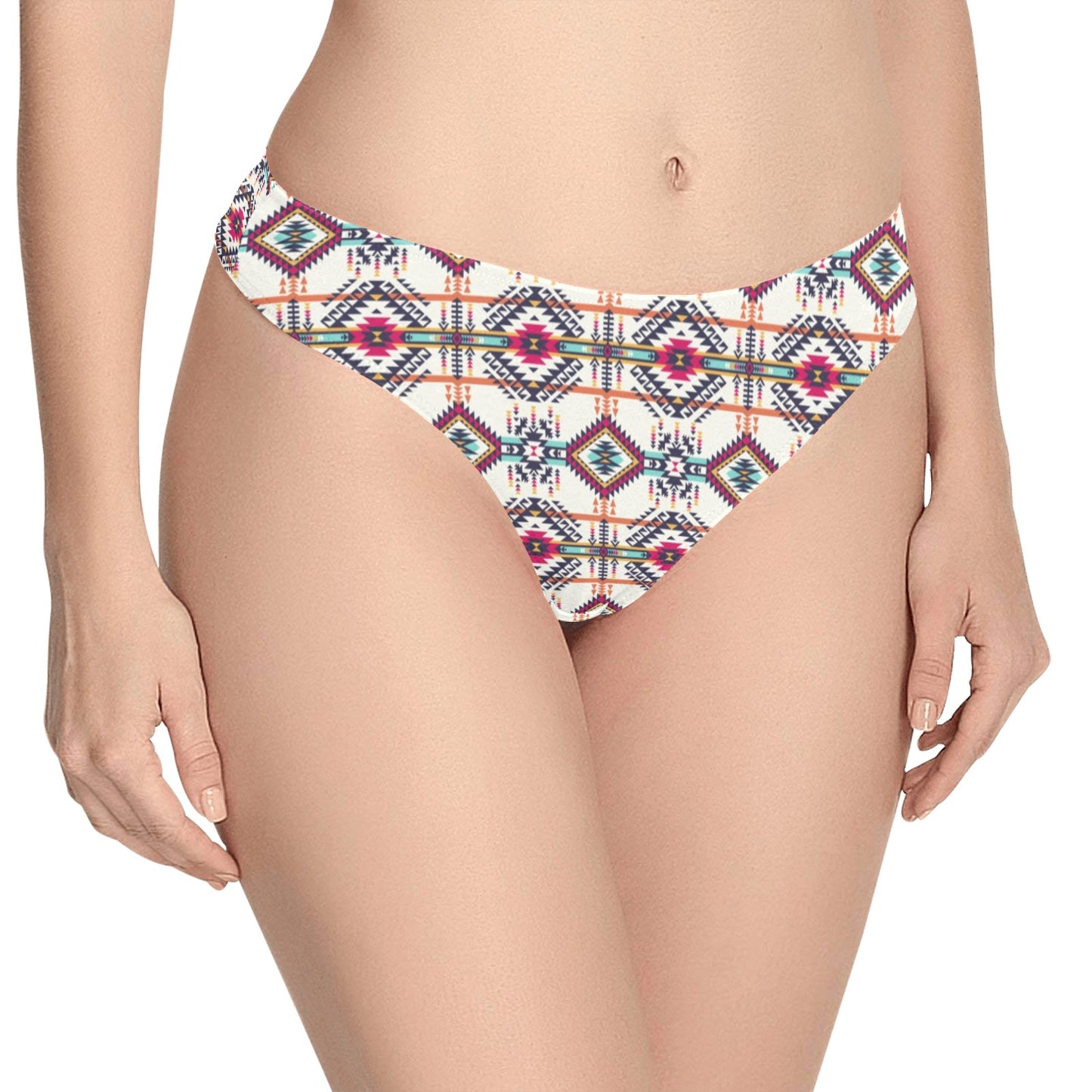 Indian Navajo Art Themed Design Print Women's Thongs