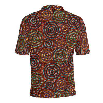 Aboriginal Print Design LKS403 Men Polo Shirt