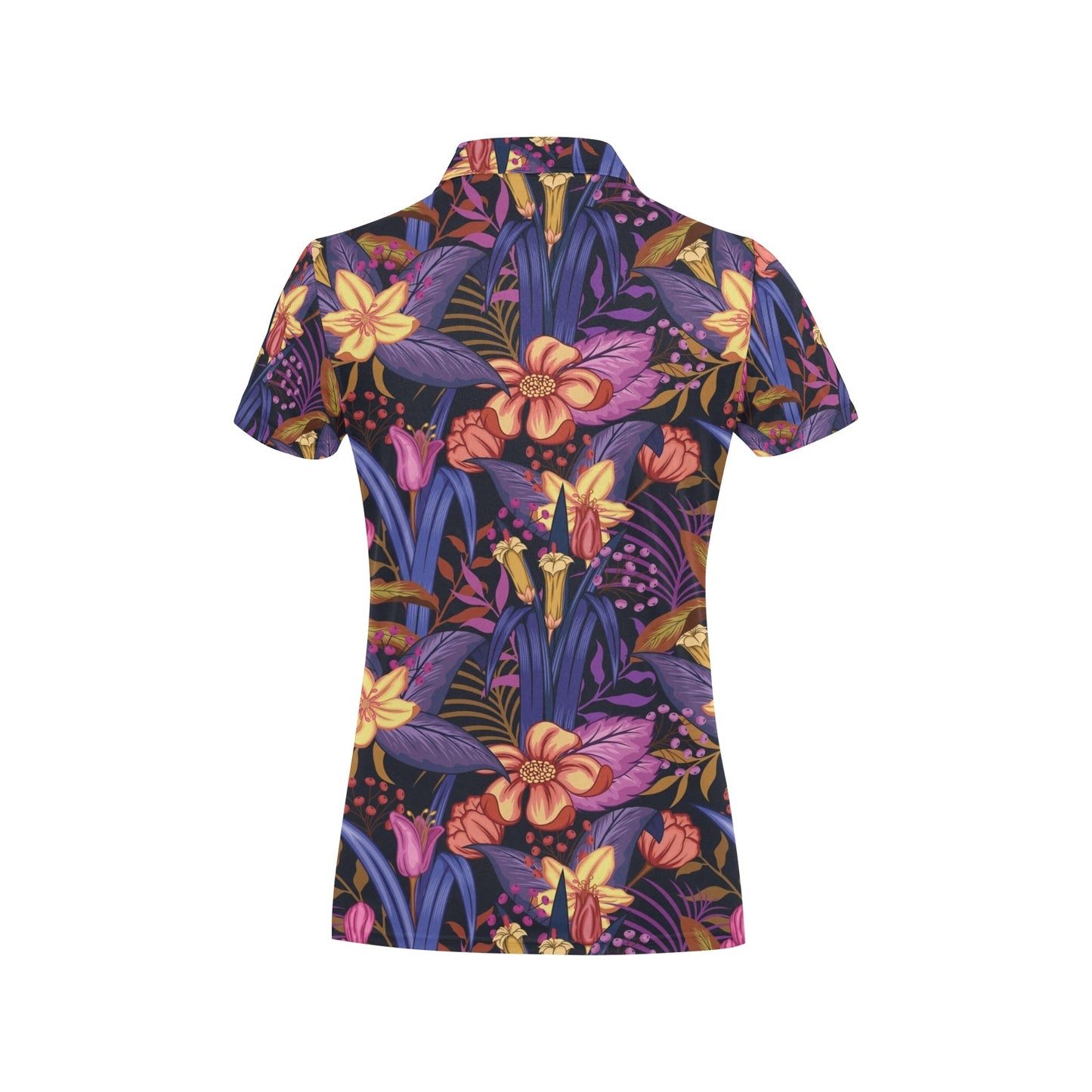 Lily Pattern Print Design LY016 Women's Polo Shirt