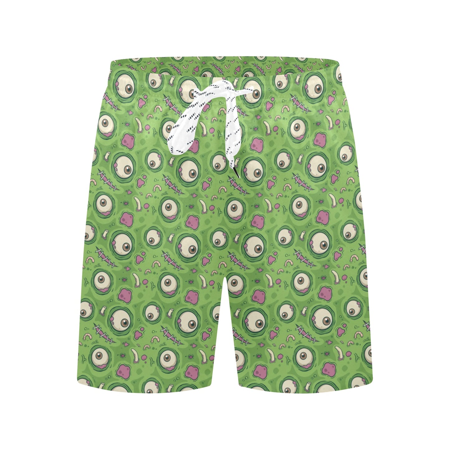 Zombie Eyes Design Pattern Print Men's Swim Trunks Beach Shorts