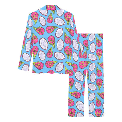 Dragonfruit Pattern Print Design DF04 Women's Long Pajama Set