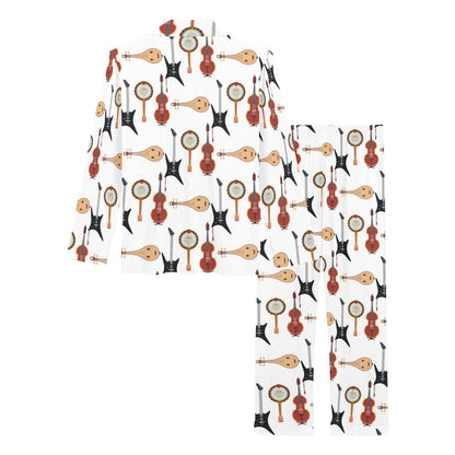 Banjo Print Design LKS403 Women's Long Pajama Set