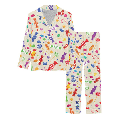 Candy Pattern Print Design 04 Women's Long Pajama Set